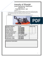 University of Sharjah: Mechanical Engineering Department Summer 19 Fluid Mechanics Lab