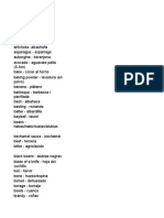 Vocabulario Excel