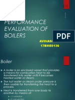 Performance Evaluation of Boilers: Avinash Raj 17BME0136