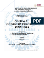 Practica de Codigo de Colores (Resistencias)