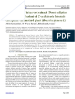 Effectiveness of Tuba Root Extract (Derris Elliptica L.) Against Pest Antifeedant Silkworm Crocidolomiabinotalison Plant Mustard (Brassicajuncea)