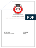 Economics Project Synopsis Topic - Effect of E - Shopping On Consumers and Retailors