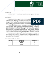 EXPERIMENT NO. 1: Verification of The Integrity of The Junctions of A BJT Transistor I. Objectives