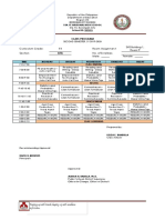 SHS Schedule (Second Semester)