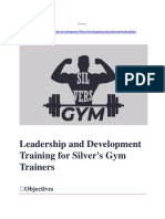 Leadership and Development Training For Silver's Gym Trainers