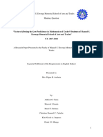 "Factors Affecting The Low Proficiency in Mathematics of Grade 9 Students of Manuel S. Enverga Memorial School of Arts and Trades" S.Y. 2017-2018