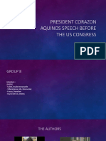 President Corazon Aquinos Speech Before The Us Congress