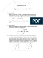 Experimento 8 - Lentes e Espelhos Esféricos - Roteiro Experimental