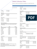 Normal Paediatric Lab Values