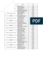 Lane Assignments