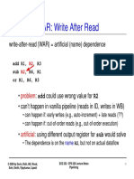 Write-After-Read (WAR) Artificial (Name) Dependence