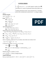 Power Series: Legendre's Equation