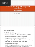 Section I: The Project Management Framework: Dr. Saif Ullah