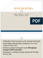 Diskusi Bioetika: Drh. Wawit P., M.Vet Drh. Yudit O, M.Si