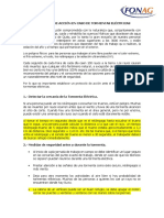 Protocolo de Acción en Caso de Tormentas Eléctricas