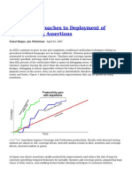 Practical Approaches To Deployment of Systemverilog Assertions