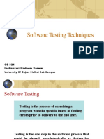 Software Testing Techniques: CS-321 Instructor: Nadeem Sarwar