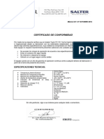 Certificado de Conformidad Taylor Modelo 1731 Oct16