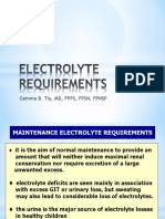 Dr. Tiu - Electrolyte Requirements