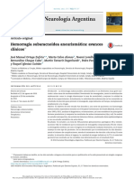 Neurología Argentina: Hemorragia Subaracnoidea Aneurismática: Avances Clínicos