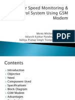 Motor Speed Monitoring Control System & GSM Modem