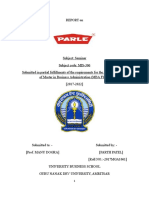 Project Report of Parle Product