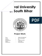 Central University of South Bihar: Project Work