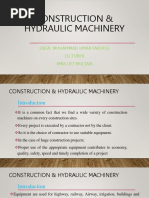 Construction & Hydraulic Machinery: Engr. Muhammad Umar Farooq Lecturer Mns Uet Multan