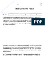 Home Cure For Excessive Facial Sweating