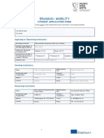 Erasmus Application Form Incomings