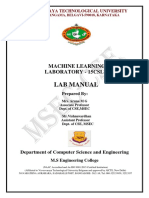 Vtu ML Lab Manual