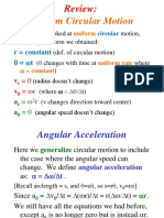 Uniform Circular Motion: Review