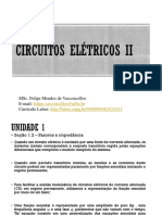 Aula 2 Circuitos Elétricos II - Fasores e Impedância