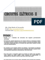 Aula 3 Circuitos Elétricos II - Análise de Circuitos em Regime Permanente Senoidal