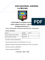 Informe #1 Operaciones y Procesos Unitarios en El Laboratorio.