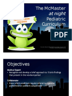 The Mcmaster Pediatric Curriculum: at Night