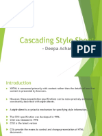 Cascading Style Sheets: - Deepa Acharya