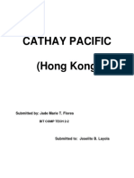 Cathay Pacific (Hong Kong) : Submitted By: Jade Marie T. Flores