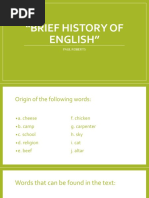 Brief History of English For Teachers