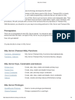 SQL Topics... SQL Serevr - Topics