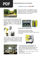 Fanuc: INDIA Training Calendar From Jul. To Dec.2019