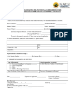 Application Provisional Marksheet