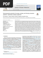 Environmental Potential of Reusing, Renting, and Sharing Consumer Products - Systematic Analysis Approach