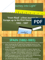 "The Journey Into Light": "From Rizal's First Journey To Europe Up To His First Homecoming" 1882 - 1887