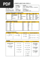 Formulario de Fisica 1 - UVM