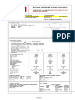 Welding Procedure Specification (WPS) : Supporting PQR 01