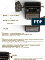 Banco Atlantico V Auditor General