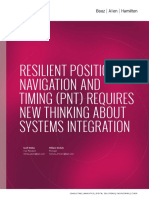 Resilient Positioning Navigation and Timing Thought Piece Presented by Booz Allen