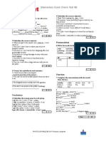 Elementary Quick Check Test 9B: Grammar