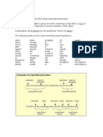 Prepositions: Prepositions Are Words Which Begin Prepositional Phrases